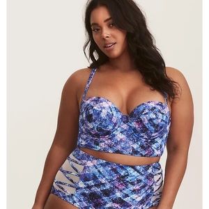 Torrid Swim Top 3x Space Geo Cosmic Galaxy